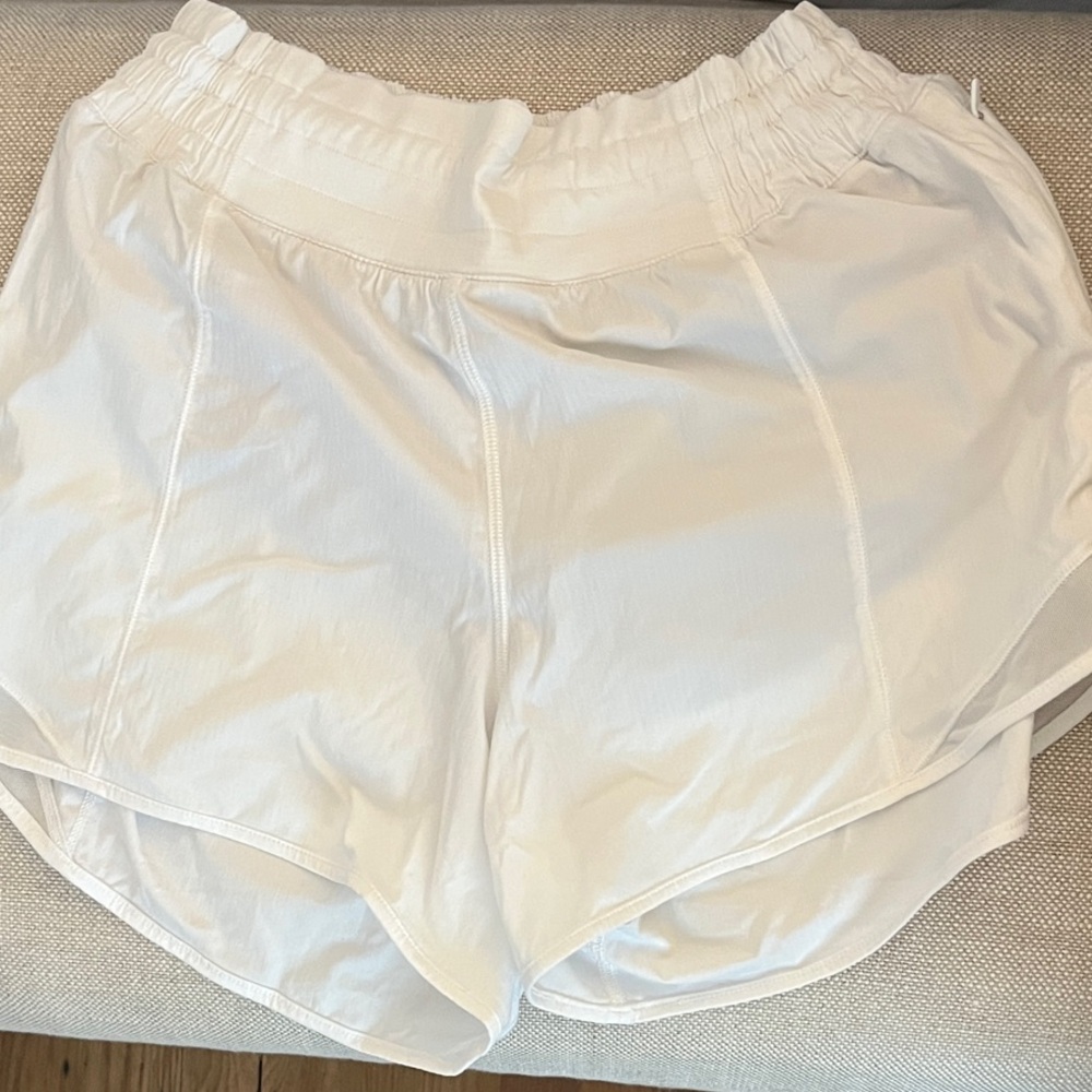 Lululemon Athletica White Athletic Shorts